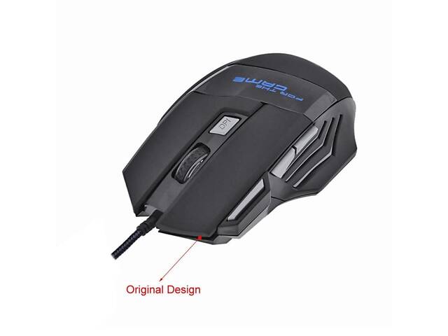 Ігрова комп`ютерна мишка з підсвічуванням. Дротова комп`ютерна мишка 5500 DPI, 7 кнопок - Фото 7