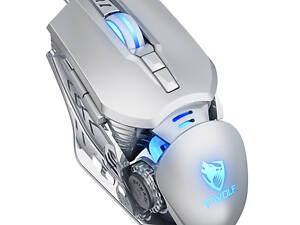 Игровая компьютерная мышка с подсветкой T-Wolf G530 Robocop. Проводная компьютерная мышка 6400 DPI, 7 кнопок