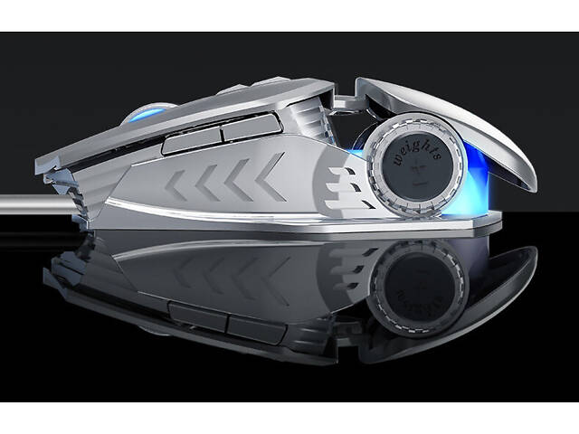 Ігрова комп'ютерна мишка з підсвічуванням T-Wolf G530 Robocop. Дротова комп'ютерна мишка 6400 DPI, 7 кнопок - Фото 4