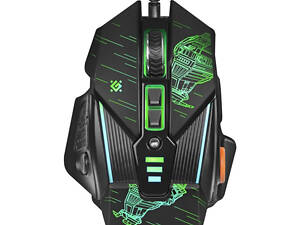 Игровая мышь Defender sTarx GM-390L с RGB подсветкой (7200dpi) 8 кнопок (Черная)