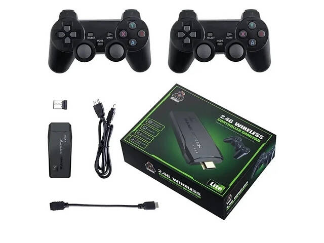 Ігрова приставка M8 64 gb Mini Game Stick 4K HDMI + 2 бездротові джойстики, консоль для телевізора - Фото 5