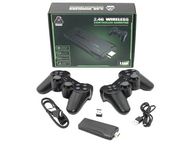 Ігрова приставка M8 64 gb Mini Game Stick 4K HDMI + 2 бездротові джойстики, консоль для телевізора - Фото 8