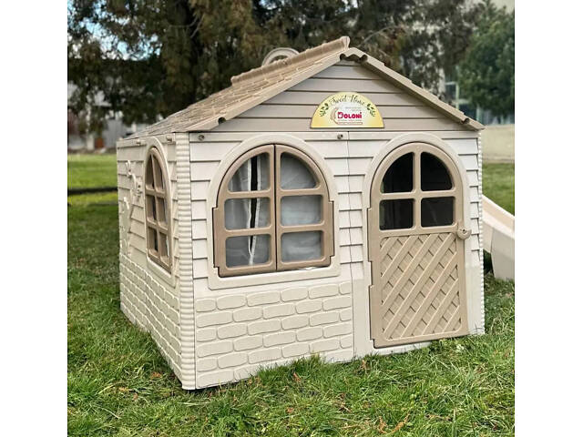 Игровой домик для детей Doloni средний 130х120х130см (Бежевый) - Фото 1