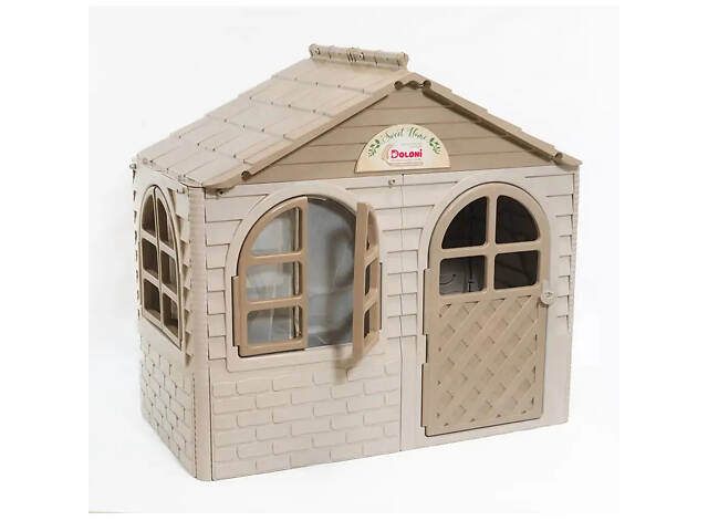 Игровой домик для детей Doloni средний 130х120х130см (Бежевый) - Фото 3