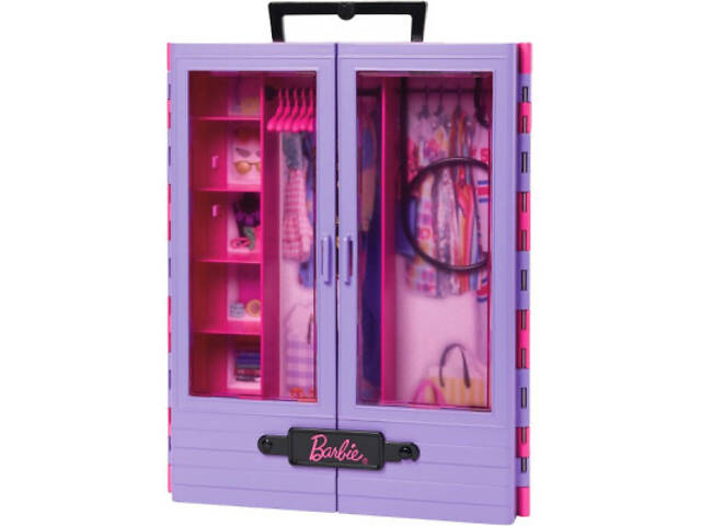 Ігровий набір Barbie Сиренева шафа для одягу (HJL65) - Фото 1