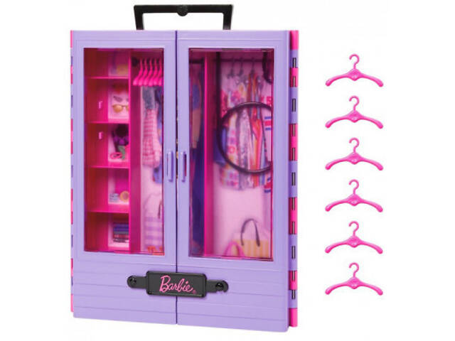 Ігровий набір Barbie Сиренева шафа для одягу (HJL65) - Фото 2