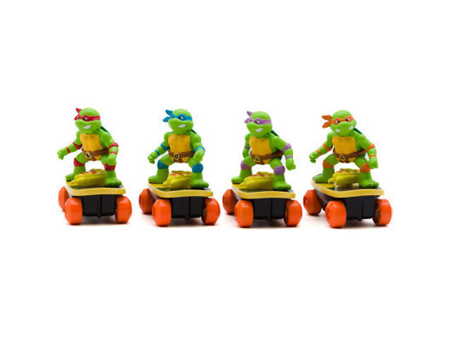 Ігровий набір Funrise TMNT Черепашки-ніндзя класичні Скейтбордист з лаунчером Леонардо (71040) - Фото 4