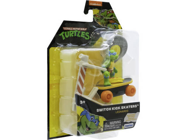 Ігровий набір Funrise TMNT Черепашки-ніндзя класичні Скейтбордист з лаунчером Леонардо (71040) - Фото 6