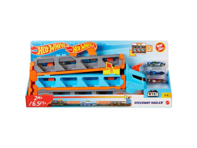 Ігровий набір Hot Wheels Вантажівка-транспортер 'Супергонки' (GVG37) - Фото 3