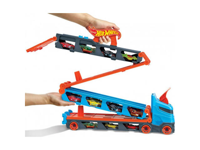 Ігровий набір Hot Wheels Вантажівка-транспортер 'Супергонки' (GVG37) - Фото 4