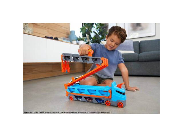 Ігровий набір Hot Wheels Вантажівка-транспортер 'Супергонки' (GVG37) - Фото 7