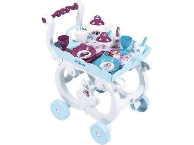 Ігровий набір Smoby Toys Візок Фроузен-2 Знімний піднос та сервіз 17 аксесуарів (310517) - Фото 1