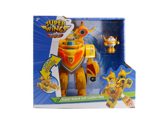 Ігровий набір Super Wings Super Robot Suit Золотий Хлопчик (Golden Boy) (EU770352) - Фото 3