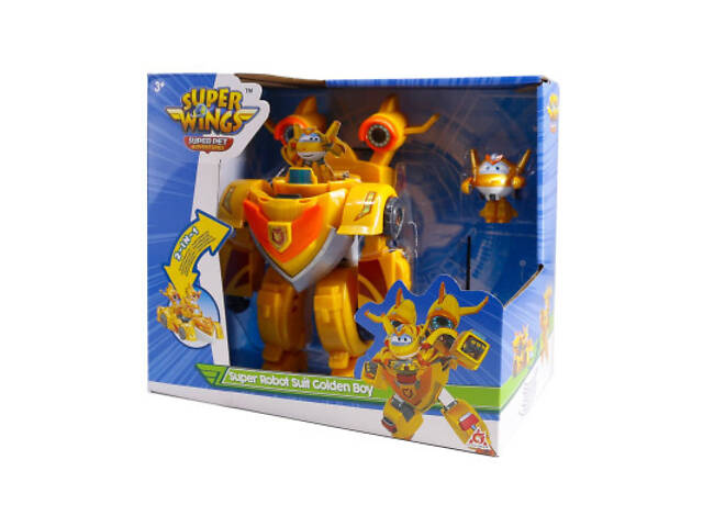 Ігровий набір Super Wings Super Robot Suit Золотий Хлопчик (Golden Boy) (EU770352) - Фото 4