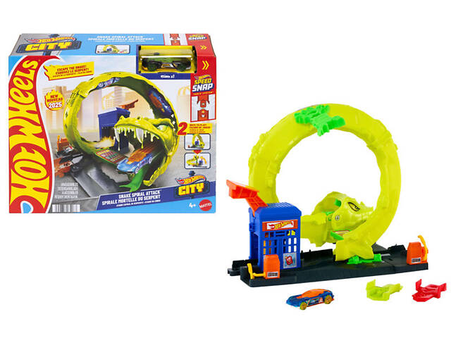 Ігровий набір трек Hot Wheels City Спіральна атака Змії (JBM63) - Фото 1