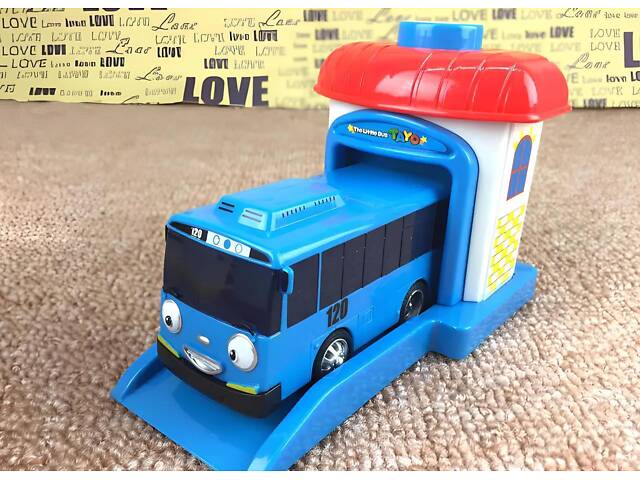 Ігровий набір з 4 автобусів RESTEQ — різнокольорові іграшкові автобуси з очима, натхненні мультфільмом Тайо, в під - Фото 7