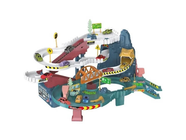 Ігровий набір ZIPP Toys Dino автотрек-серпантин електричний, 6 машинок (5501A) - Фото 1