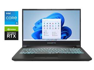 Ігровий ноутбук Б-клас Gigabyte G5 MD / 15.6' (1920x1080) IPS / Intel Core i5-11400H (6 (12) ядер 4.5 GHz) / 8 GB DDR4 / 512 GB SSD / nVidia GeForce RTX 3050 Ti, 4 GB GDDR6, 128-bit / WebCam б/в