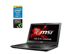 Ігровий ноутбук Б-клас MSI GL72 7QF / 17.3' (1920x1080) IPS / Intel Core i7-7700HQ (4 (8) ядра по 2.8 - 3.8 GHz) / 16 GB DDR4 / 480 GB SSD / nVidia GeForce GTX 960M, 4 GB GDDR5, 128-bit / WebCam б/в