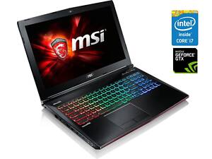 Игровой ноутбук MSI GE62MVR 7RG Apache / 15.6' (1920x1080) IPS / Intel Core i7-7700HQ (4 (8) ядра по 2.8 - 3.8 GHz) / 16