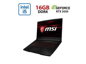 Игровой ноутбук MSI GF63 Thin 10UC-675NEU / 15.6' (1920x1080) IPS / Intel Core i5-10500H (6 (12) ядер по 2.5 - 4.5 GHz)