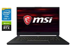 Игровой ноутбук MSI GS65 Stealth 9SE / 15.6' (1920x1080) IPS / Intel Core i7-9750H (6 (12) ядра по 2.6 - 4.5 GHz) / 32 G