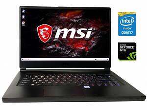 Игровой ноутбук MSI GS65 Stealth Thin 8RF / 15.6' (1920x1080) IPS / Intel Core i7-8750H (6 (12) ядра по 2.2 - 4.1 GHz) /