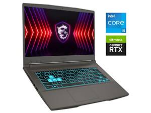 Ігровий ноутбук MSI Thin 15 B13VE / 15,6' (1920x1080) IPS / Intel Core i5-13420H (8 (12) ядер по 3,4 - 4,6 ГГц) / 16 ГБ DDR4 / 512 ГБ SSD NVMe / nVidia GeForce RTX 4050, 6 ГБ GDDR6, 96-біт / Веб-камер