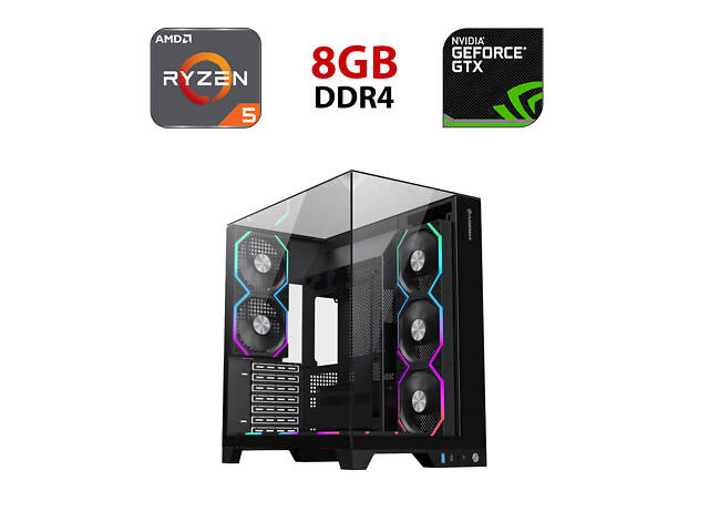 Игровой ПК FORSAGE Infinity Plus BK Black Tower/ Ryzen 5 5500/ 8GB RAM/ 480GB SSD/ GeForce GTX 1070 Ti 8GB - Фото 1