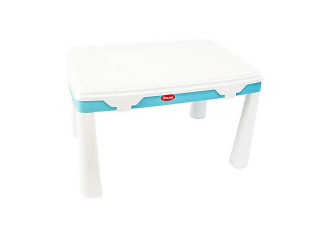 Ігровий столик з накладкою стільчик та конструктор 04660/7 Doloni бірюзовий - Фото 3