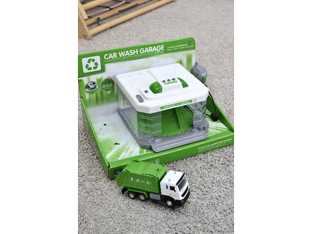 Іграшковий гараж автомийка сміттєвоза з рацією та парою CLM-887 міські служби - Фото 1