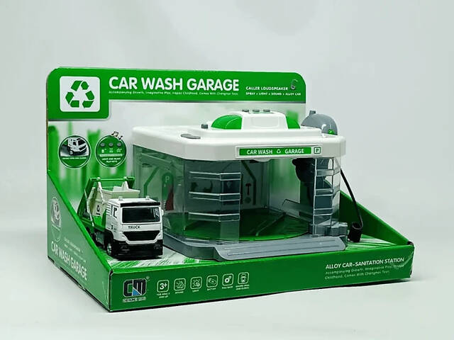 Іграшковий гараж автомийка сміттєвоза з рацією та парою CLM-887 міські служби - Фото 7