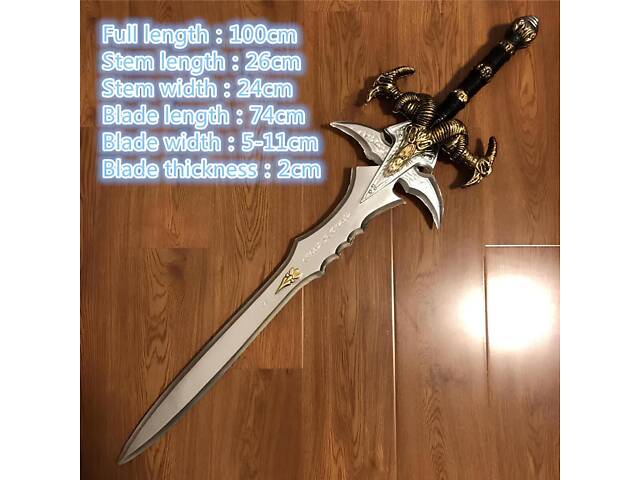 Іграшковий меч Артаса RESTEQ — Крижаний Скорбот / Frostmourne 1:1, 100 см, косплей World of Warcraft, меч Короля-ліча - Фото 3
