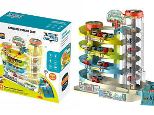 Игрушечный паркинг на 6 машинок с автоматическим лифтом 55-42A