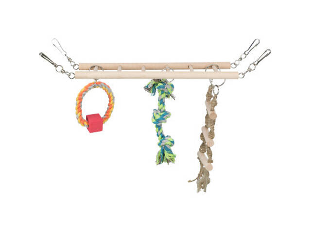 Іграшка для гризунів Trixie Міст підвісний з іграшками 29x25x9 см (4011905062747) - Фото 2