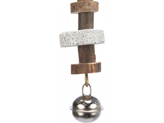 Іграшка для птахів Trixie підвісна з вулканічним каменем 16 см (4011905589510) - Фото 3