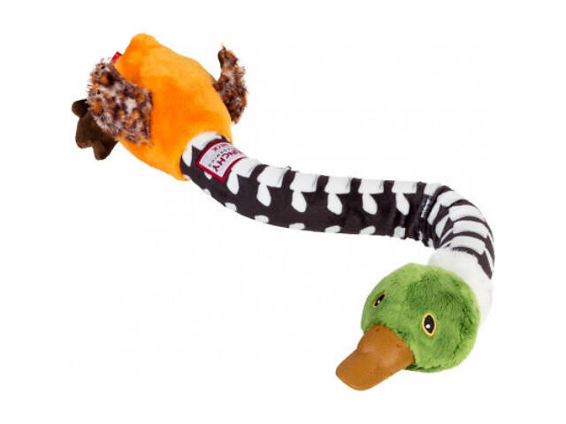 Іграшка для собак GiGwi Crunchy Качка з хрусткою шиєю та пищалкою 54 см (75025) - Фото 3