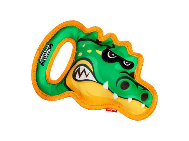 Іграшка для собак GiGwi Mighty Challenge Крокодил з пищалкою 25 см (2235) - Фото 1