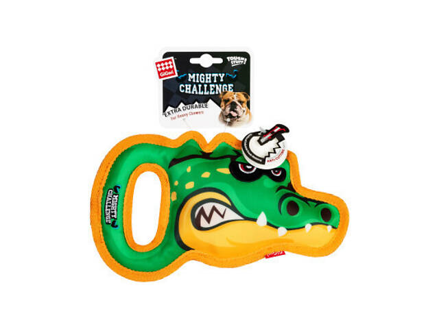 Іграшка для собак GiGwi Mighty Challenge Крокодил з пищалкою 25 см (2235) - Фото 2