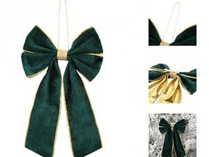 Іграшка на ялинку YES Бант 975078 16х28 см смарагдова