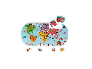 Іграшка пазл для ванної Janod Карта світу 28 елементів