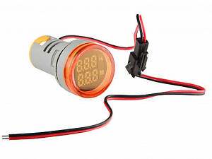 Індикатор часу цифровий 1-999год /1-60хв ᴓ22мм круглий жовтий [A0190010190] U-ADM-Hr АСКО