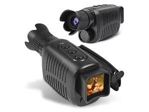 Инфракрасный монокуляр с ночным видением и записью видео 1080P — цифровой монокуляр с 5x зумом, ИК-подсветкой и функцией