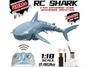 Интерактивная акула, детская игрушка на радиоуправлении Shark, игрушка для ванной