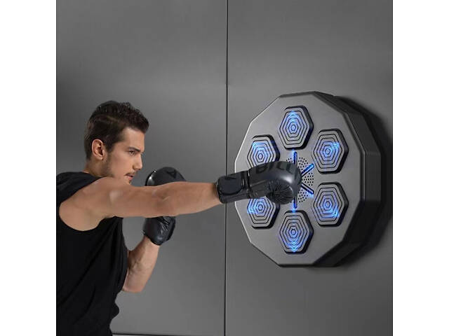 Інтерактивна настінна мішень для боксу 40×40×7,5 см з Bluetooth і підсвіткою ударних зон - Фото 1