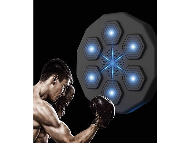 Інтерактивна настінна мішень для боксу 40×40×7,5 см з Bluetooth і підсвіткою ударних зон - Фото 4