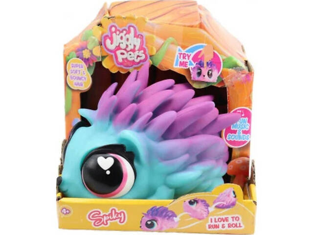 Інтерактивна іграшка Jiggly pets Їжачок голубий (6337831) - Фото 4