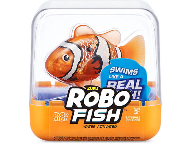 Інтерактивна іграшка Pets & Robo Alive S3 - Роборибка (помаранчева) (7191-5) - Фото 1