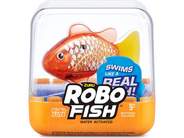 Інтерактивна іграшка Pets & Robo Alive S3 - Роборибка (золотиста) (7191-2) - Фото 1