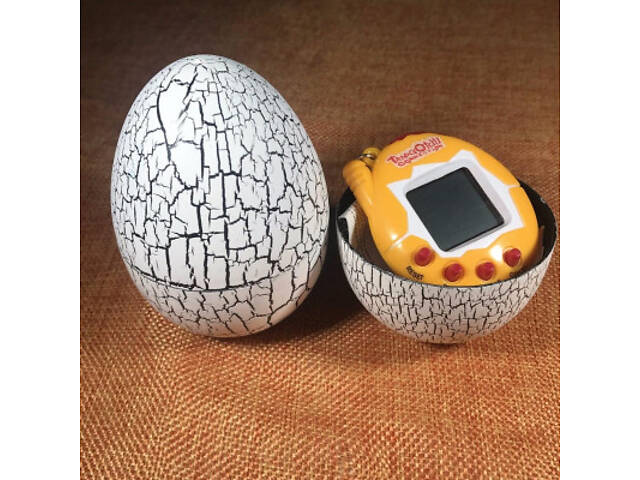 Інтерактивна іграшка UFT електронний вихованець Тамагочі в Яйці Динозавра Eggshell Game White (EggWhite) - Фото 3
